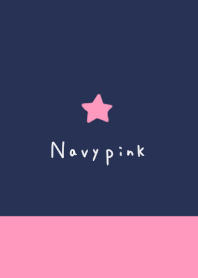 Navy and pink. Star.