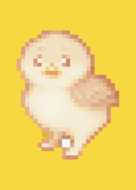 Chick Pixel Art Tema Amarelo 02