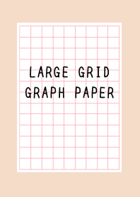 LARGE RED GRID GRAPH PAPER-PINK BEIGEj