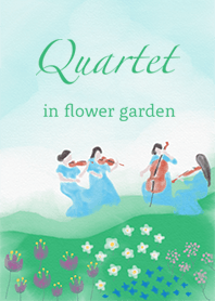 Quartet in the flower garden