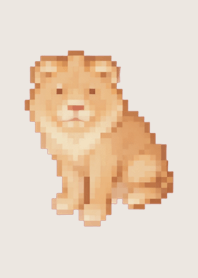 Lion Pixel Art Theme  Beige 01