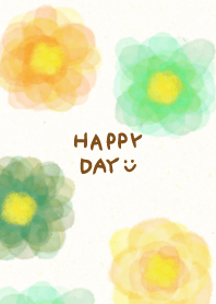 Watercolor Colorful flower5 from Japan