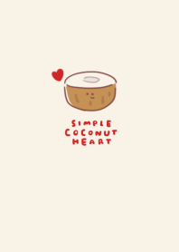 simple coconut heart beige
