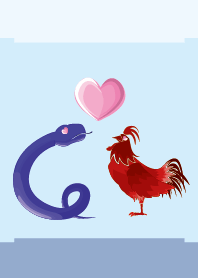 ekst blue (snake) love red (chicken)