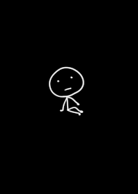 おとなの棒人間。ブラック。