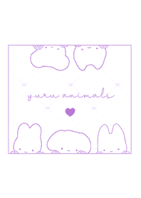 Relaxed Animals 1  - W x Purple 02