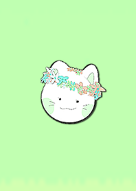 Simple flower crown cat 14