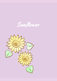 Pretty Sunflower on light purple
