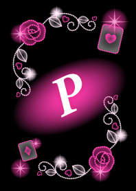 P-Initial- Pink Rose Illumination