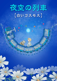 夜空の列車【白いコスモス】