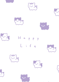 可喵喵小貓 - white purple