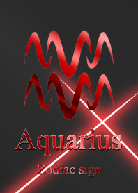 Tanda Aquarius Hitam Merah