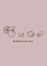 Rabbit and Tea* -smoky pink-