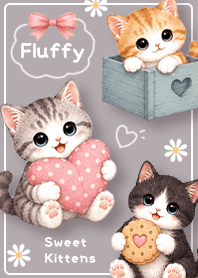 Ribbon, flowers, and a kitten