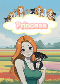Princess with dogs and cats04