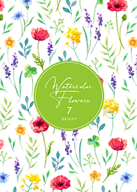 Watercolor Flowers 7 - Bright