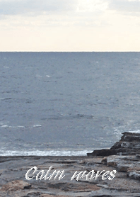 Calm waves landscape.