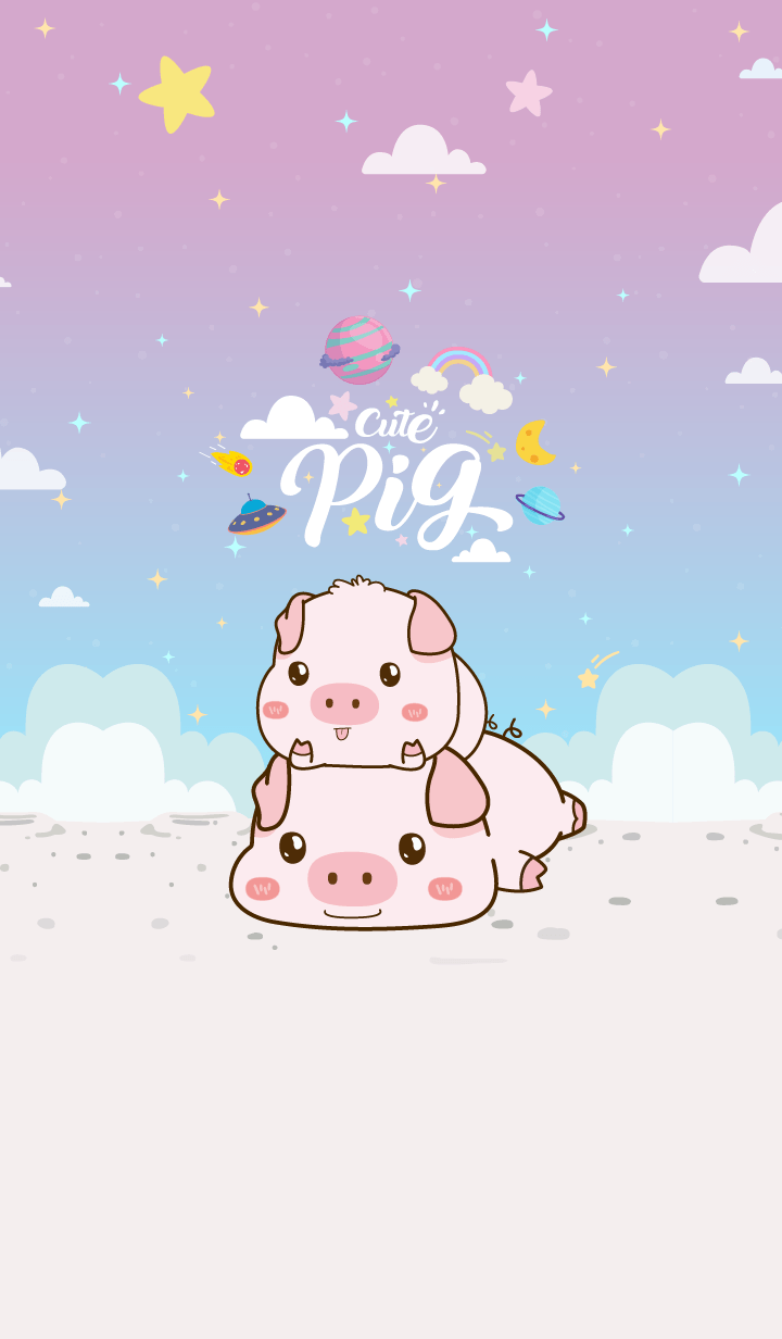 Cute Pigs Pea Flower