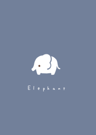 Elephant /white & gray blue