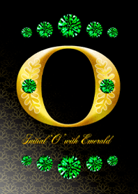 Initial"O" with EMERALD