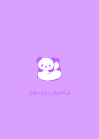 Panda colorful --- Purple & Green