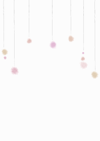 watercolor polka dot (orange&pink)