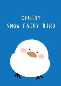 CHUBBY SNOW FAIRY BIRD-BLUE-WHITEj