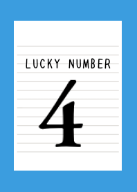 LUCKY NUMBER 4 NOTEBOOK-BLUE-YELLOWj