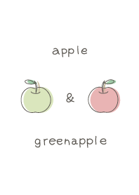 Apple and Greenapple (white*gray)