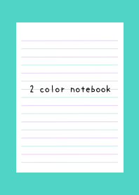 2 COLOR NOTEBOOKj-PURPLE&GREEN-EMERALD