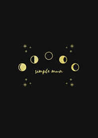 Simple moon -black-