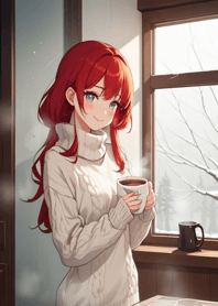 Afternoon coffee time-Sweet girl 16e4C5