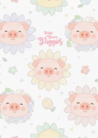 Pastel Flower Piggies