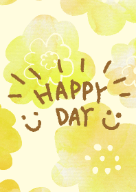 Yellow watercolor flower Smile12