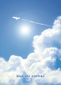 ''让你的愿望成真'' 蓝天和飞机云