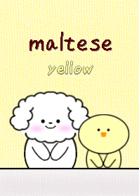 maltese dog theme5 yellow