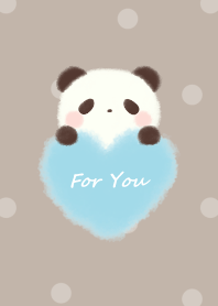 mokomoko heart -panda- mocha dot 2