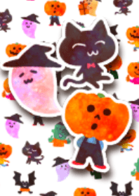 Halloween boy and friends