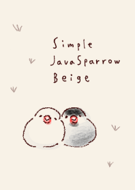 simple Java sparrow beige.