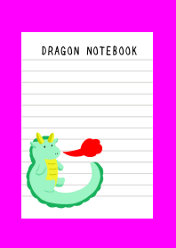 DRAGON NOTEBOOK-NEON PINK-BLACK