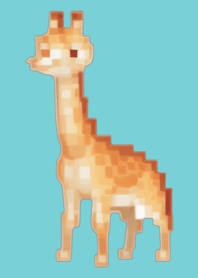 Giraffe Pixel Art Theme  Beige 04