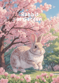Rabbit in Pink Garden Theme2