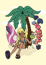 messy surf girl