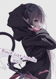 Black cat hoodie girls