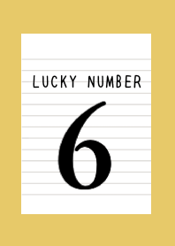 LUCKY NUMBER 6 NOTEBOOK/DUSTY YELLOW