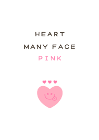 HEART MANY FACE PINK