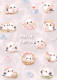 Pink Shiny Spring Bird