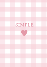 SIMPLE HEART check strawberrypink(JP)