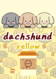 dachshund theme19 yellow