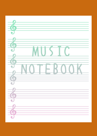 GRADIENT MUSIC NOTEBOOK-TERRACOTTAj